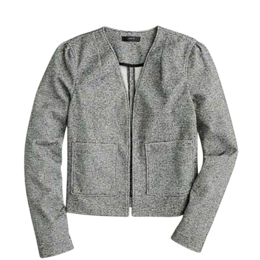 J.Crew 365 Bouclé Open‑Front Tweed Like Blazer Jacket Style J 7988 Size XL
